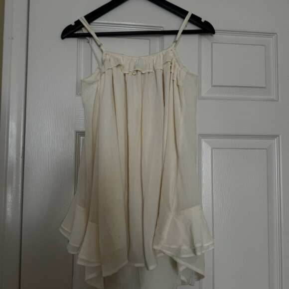 Lulus Ivory Chiffon Mini Dress - XS - Picture 7 of 7